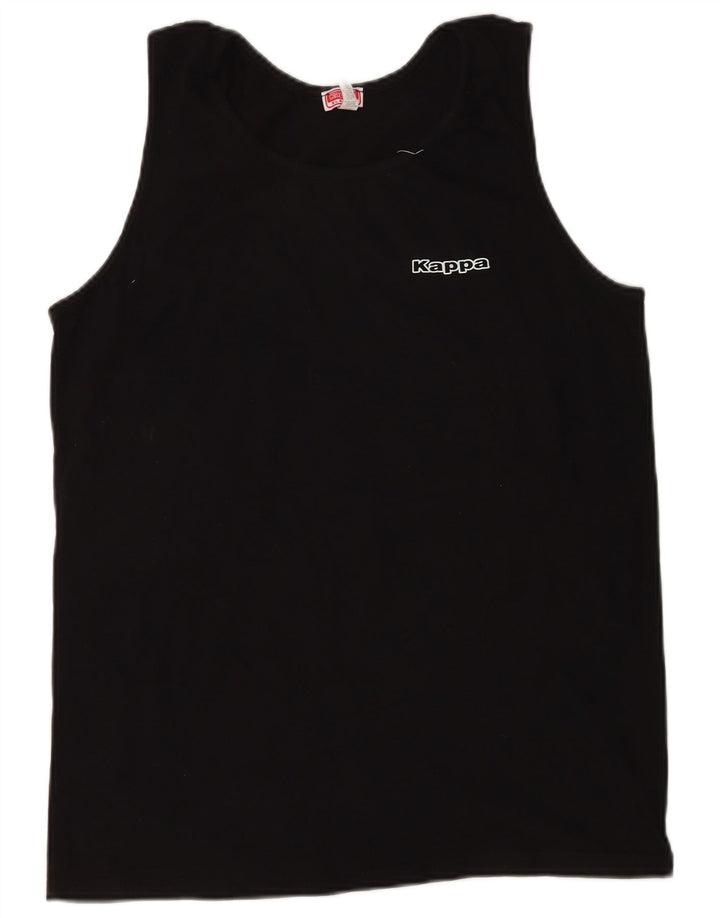 Kappa Mens Vest Top XL Black Cotton