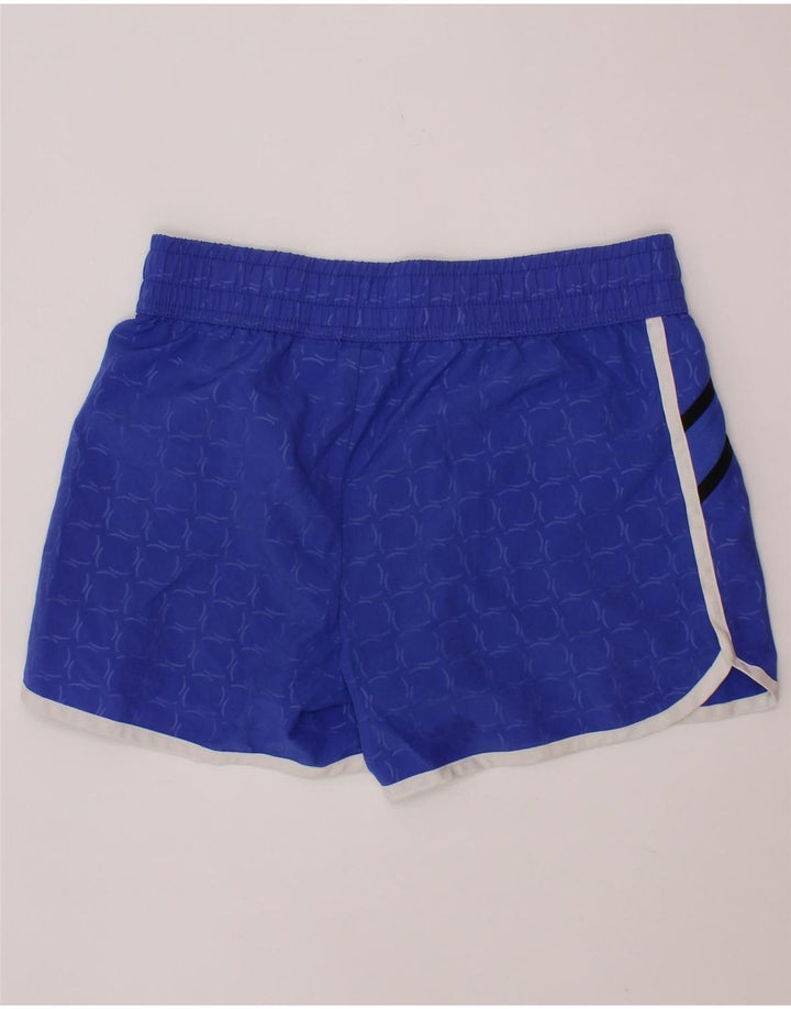 FILA Girls Sport Shorts 10-11 Years Medium Blue Geometric Polyester
