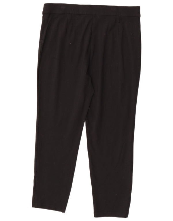 Marks & Spencer Womens Tapered Casual Trousers UK 18 XL W36 L26 Black