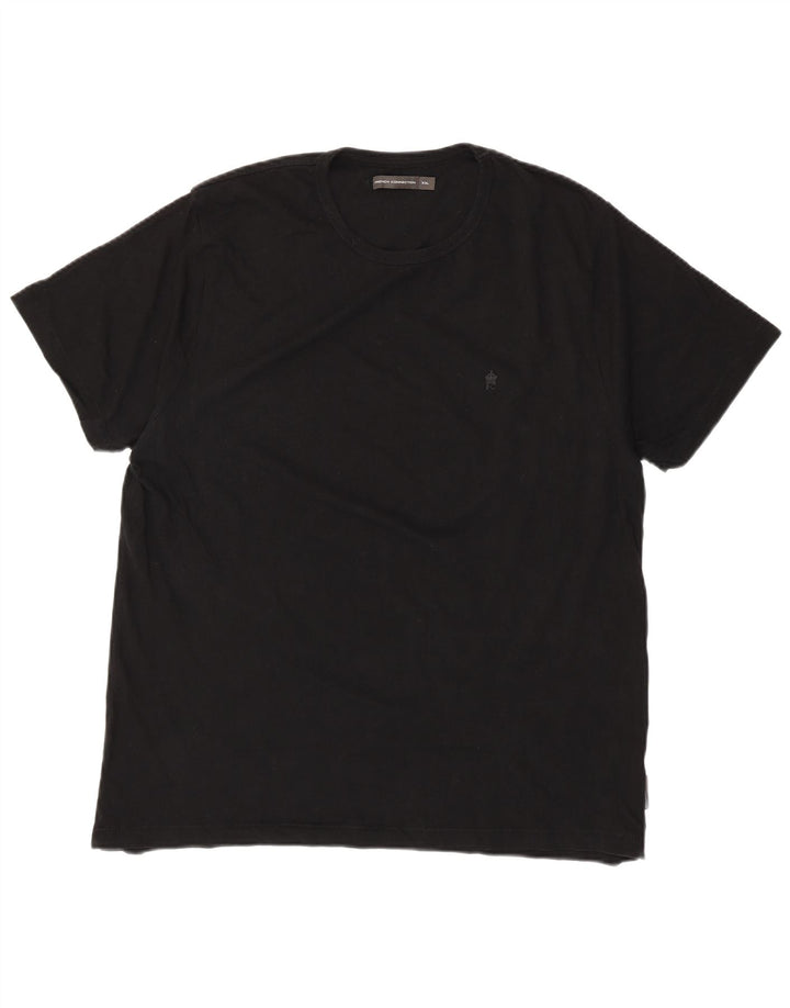 FRENCH CONNECTION Womens T-Shirt Top UK 20 2XL Black Cotton