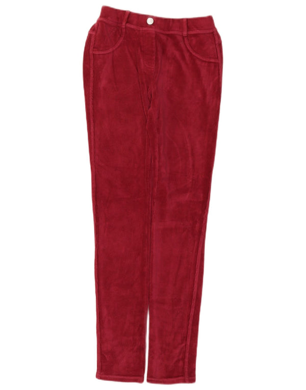 Benetton Girls Slim Corduroy Trousers 11-12 Years 2XL W24 L29 Burgundy