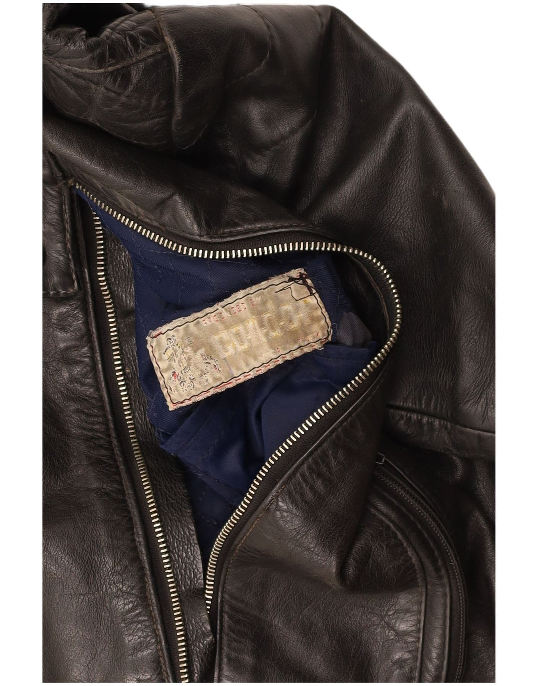 VINTAGE Womens Leather Jacket UK 14 Medium Black