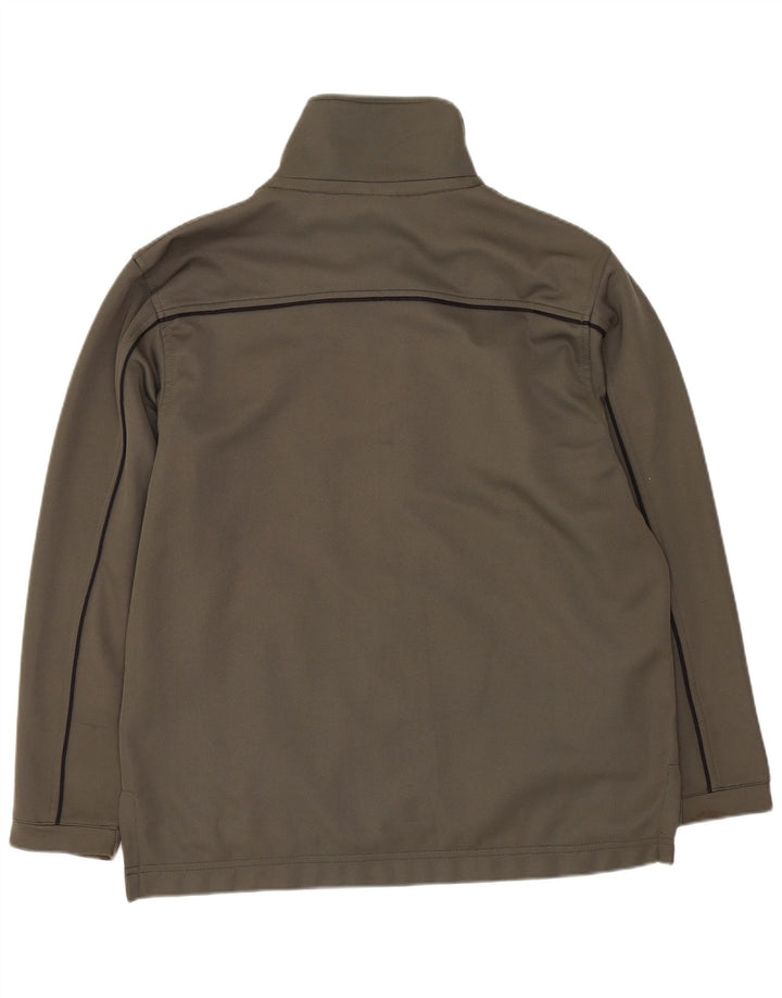 Asics Mens Tracksuit Top Jacket Medium Khaki Polyester
