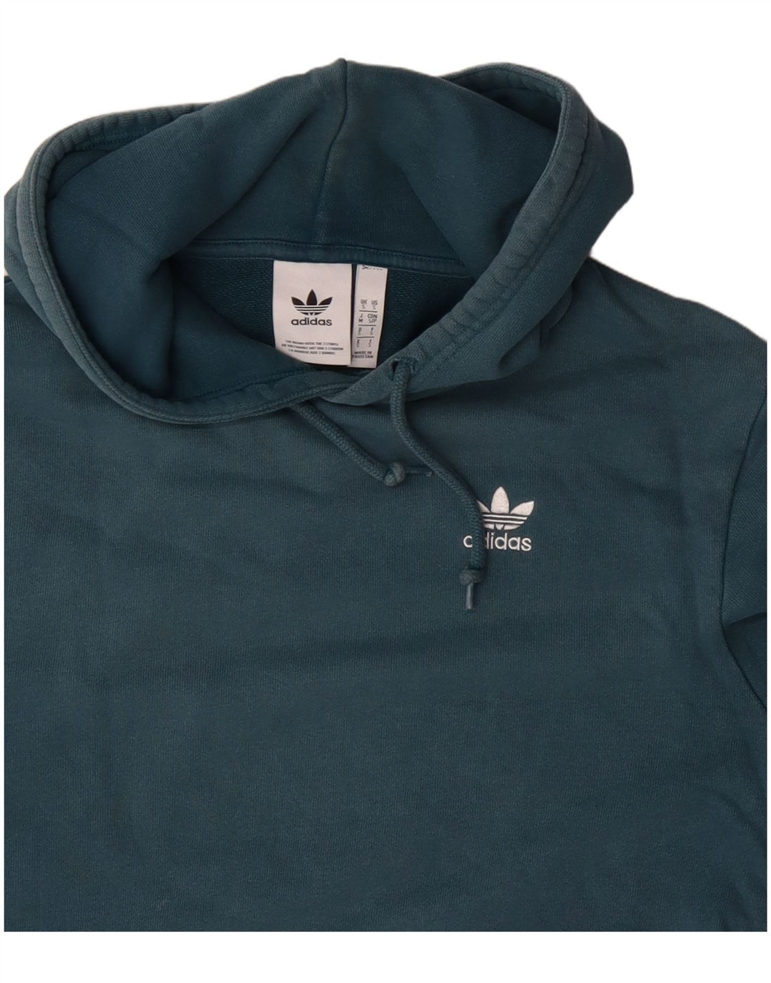 Adidas Mens Hoodie Jumper Small Blue Cotton