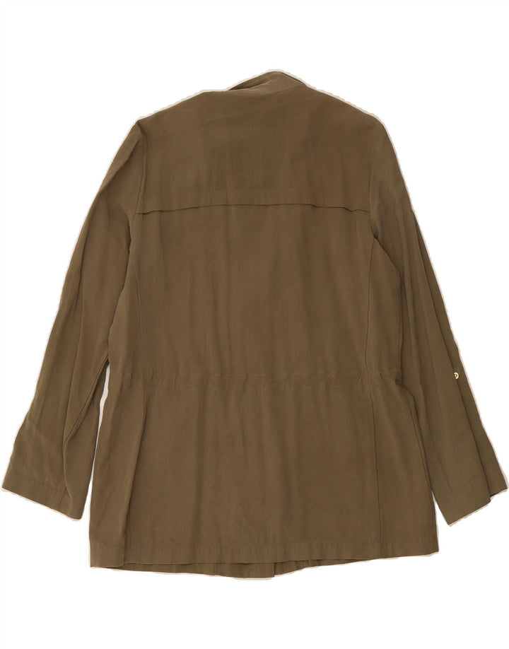 ZARA Womens Utility Jacket UK 16 Large Khaki Viscose Vintage Zara and Second-Hand Zara from Messina Hembry 