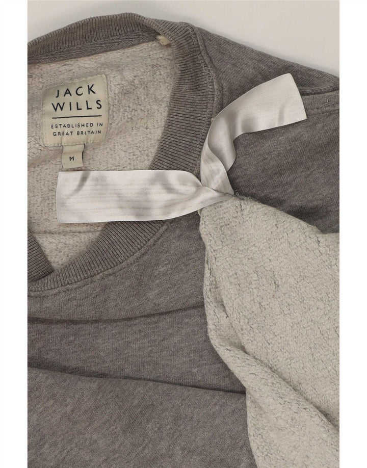 Jack Wills Mens Sweatshirt Jumper Medium Grey Flecked Cotton