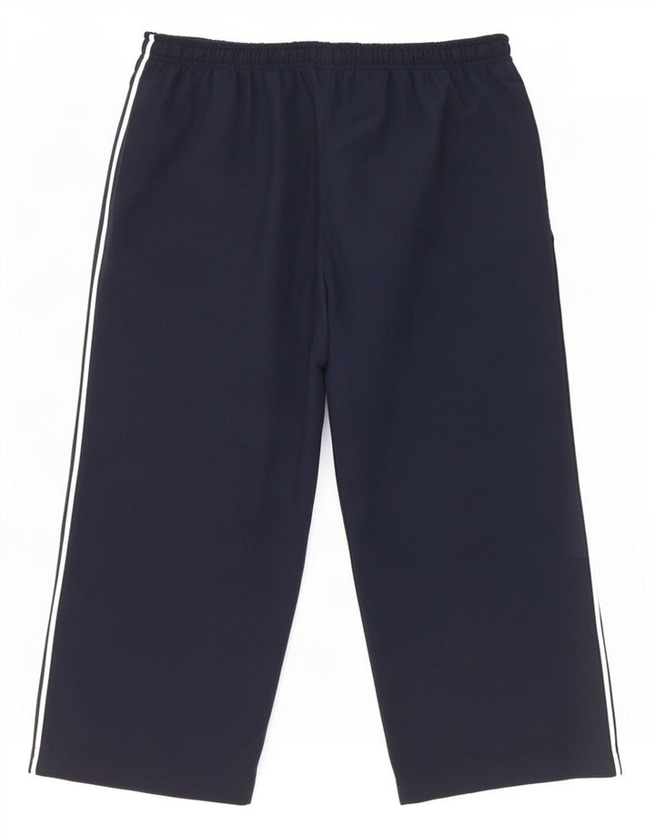 Reebok Womens Capri Tracksuit Trousers UK 12 Medium Navy Blue Polyester