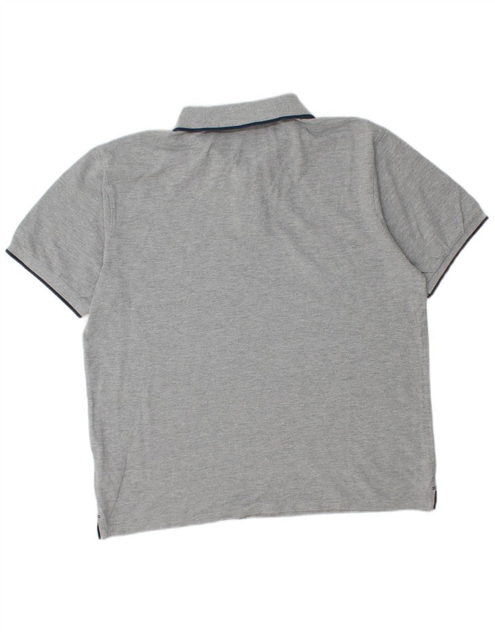 North Sails Mens Polo Shirt Large Grey Flecked Cotton