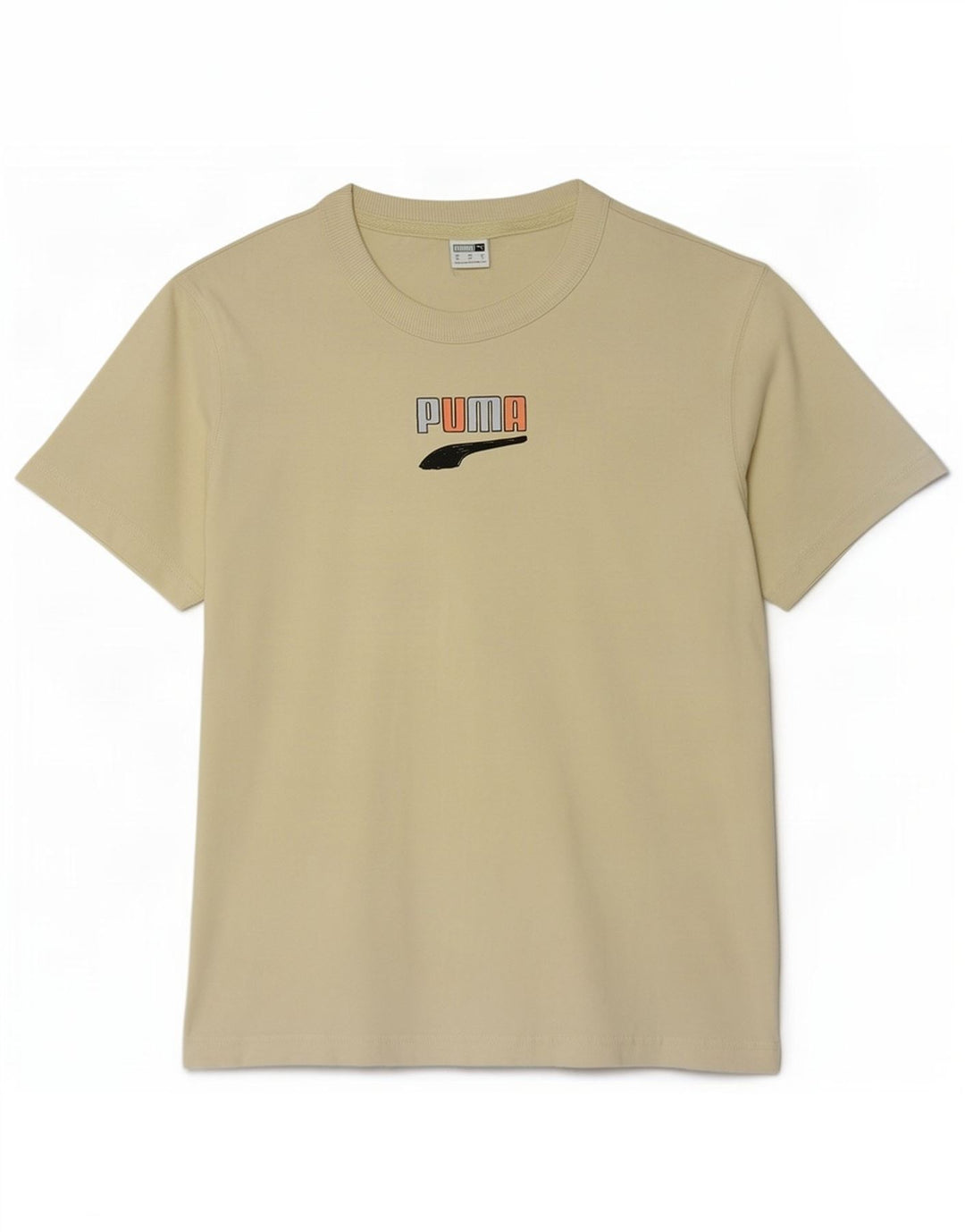 Puma Womens Graphic T-Shirt Top UK 14 Medium Yellow