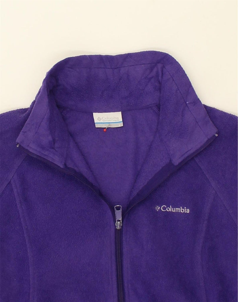 COLUMBIA Womens Fleece Jacket UK 14 Large Purple Polyester | Vintage Columbia | Thrift | Second-Hand Columbia | Used Clothing | Messina Hembry 