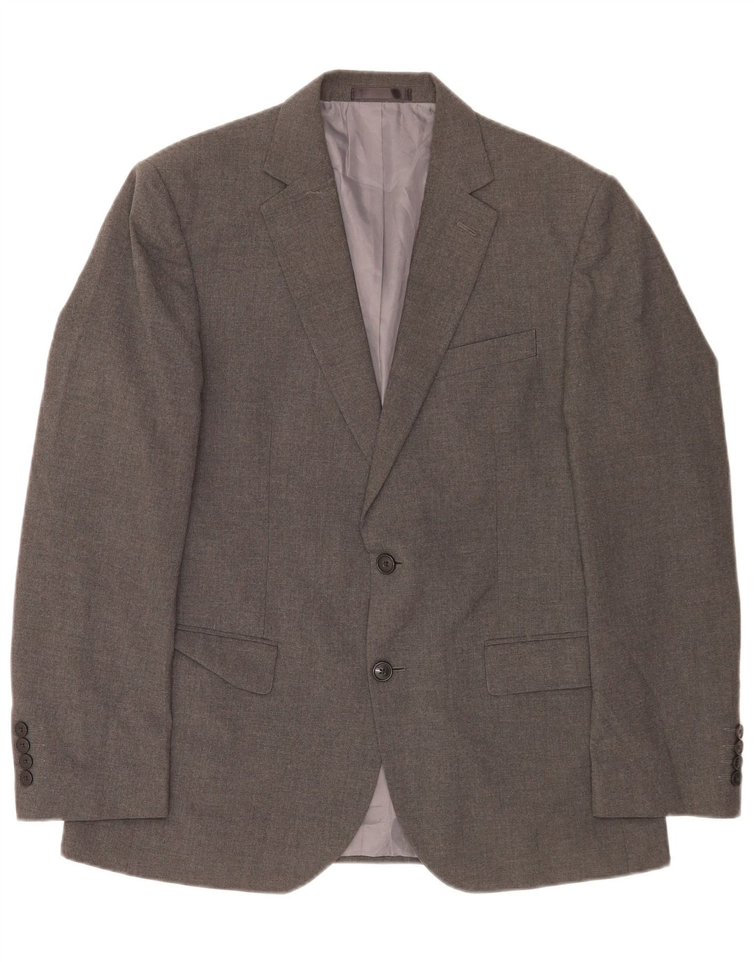 Marks & Spencer Mens Regular Fit 2 Button Blazer Jacket UK 40 Medium Grey