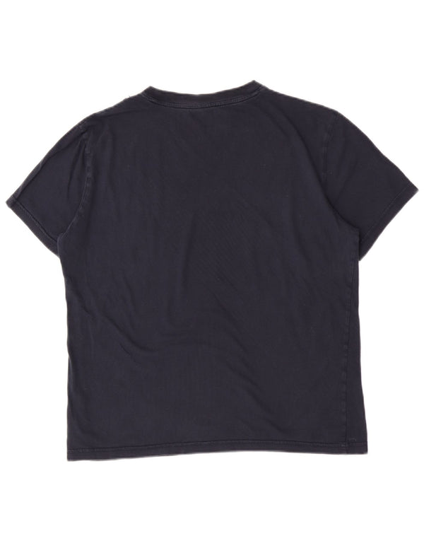 Tommy Hilfiger Womens T-Shirt Top UK 14 Medium Navy Blue Cotton