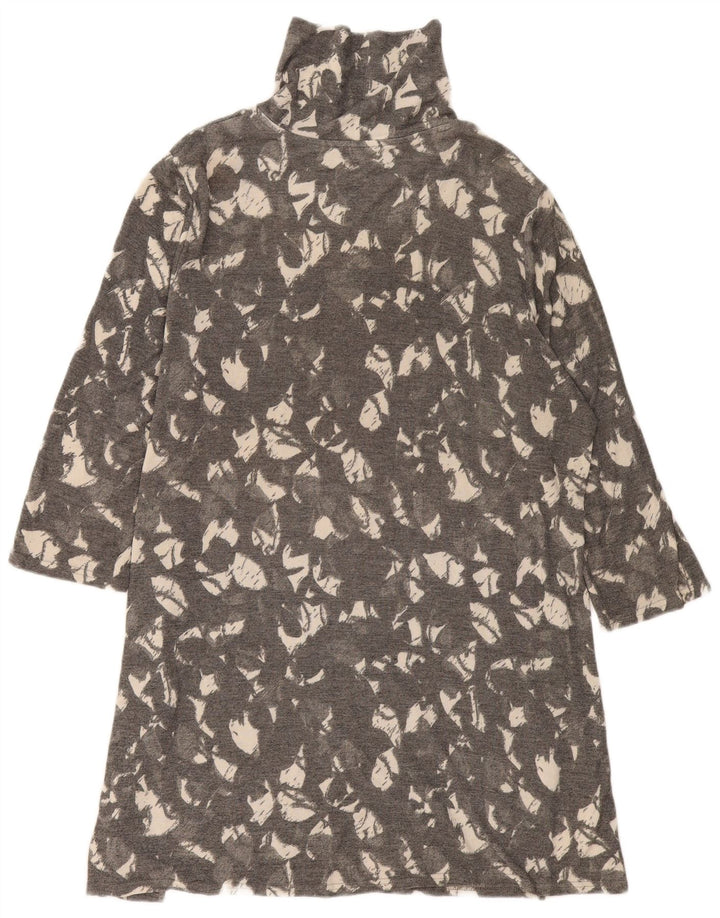 Marks & Spencer Womens Abstract Pattern A-Line Dress UK 16 Large Grey