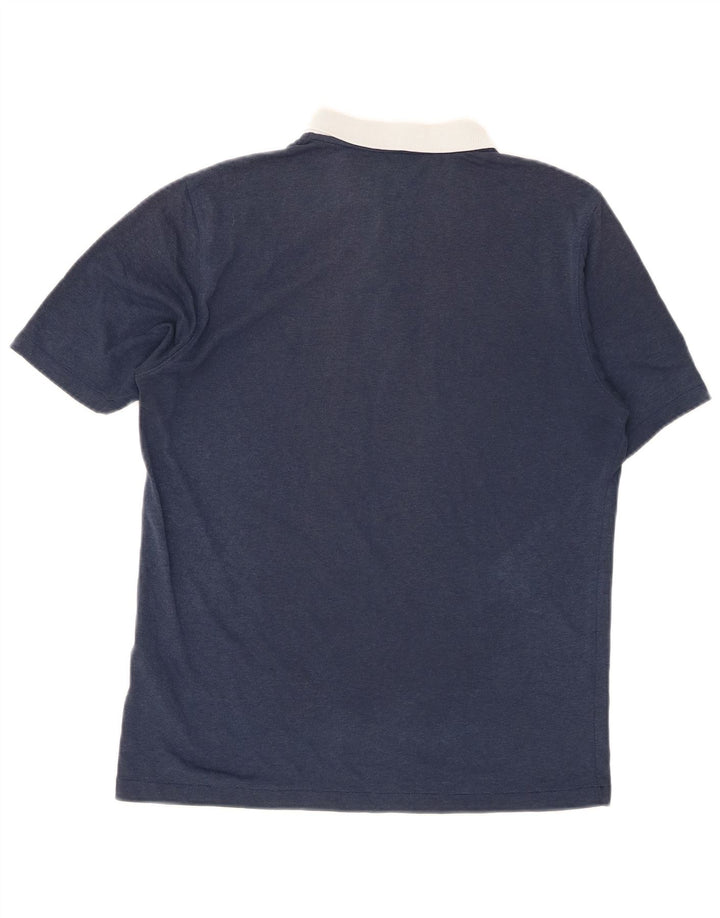 Nike Mens Dri Fit Rugby Polo Shirt Medium Navy Blue Polyester