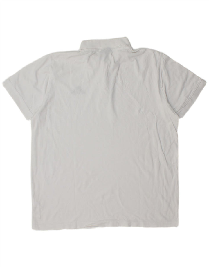 KAPPA Mens Polo Shirt Large White Cotton