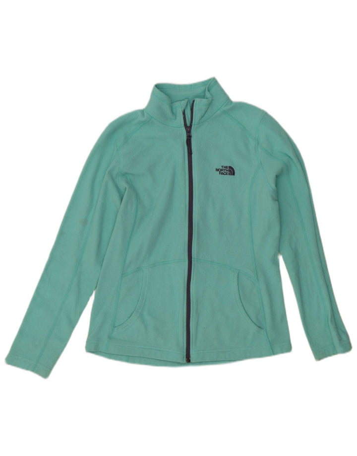 THE NORTH FACE Womens Fleece Jacket UK 12 Medium Turquoise Polyester