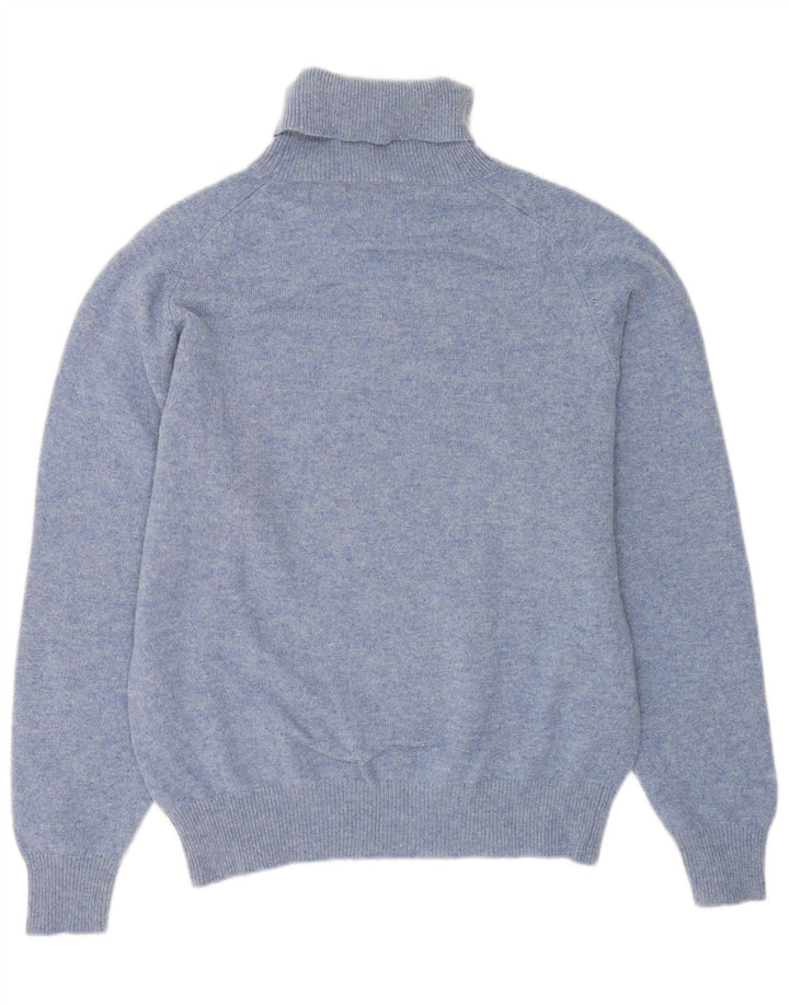 Kappa Mens Roll Neck Jumper Sweater Large Blue Flecked Wool