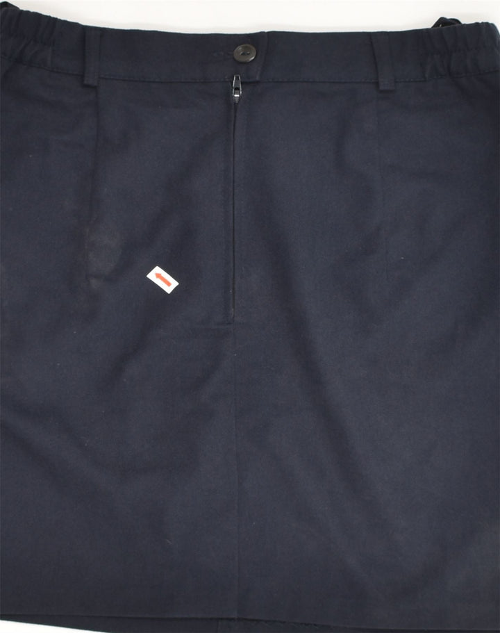 VINTAGE Womens Mini Skirt EU 40 Medium W30  Navy Blue Cotton | Vintage Vintage | Thrift | Second-Hand Vintage | Used Clothing | Messina Hembry 