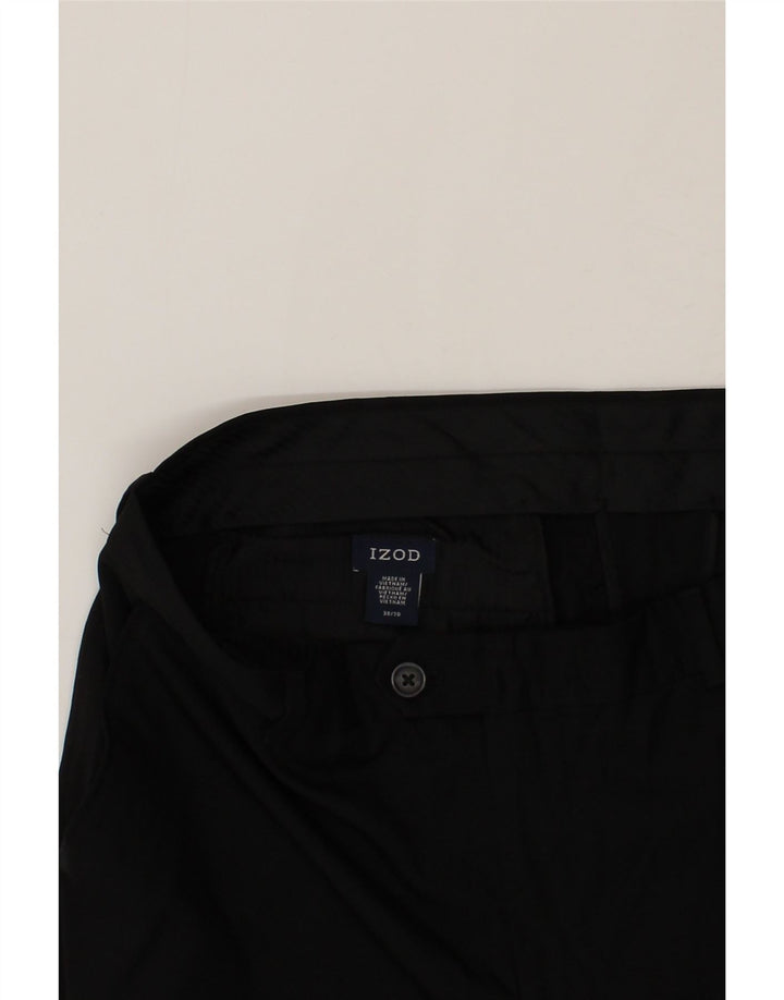 IZOD Mens Straight Suit Trousers W38 L30 Black Vintage Izod and Second-Hand Izod from Messina Hembry 
