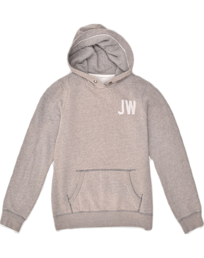 JACK WILLS Womens Graphic Hoodie Jumper UK 10 Small Grey Cotton | Vintage Jack Wills | Thrift | Second-Hand Jack Wills | Used Clothing | Messina Hembry 