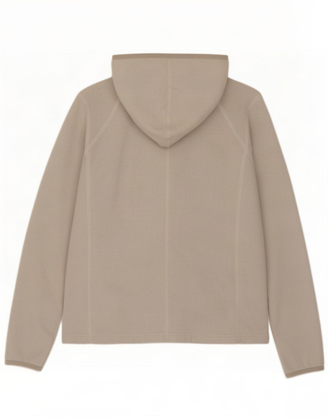 The North Face Womens Hooded Fleece Jacket UK 12 Medium Beige Polyester