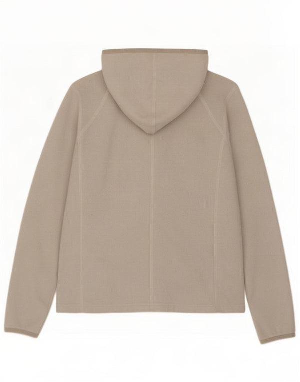 The North Face Womens Hooded Fleece Jacket UK 12 Medium Beige Polyester