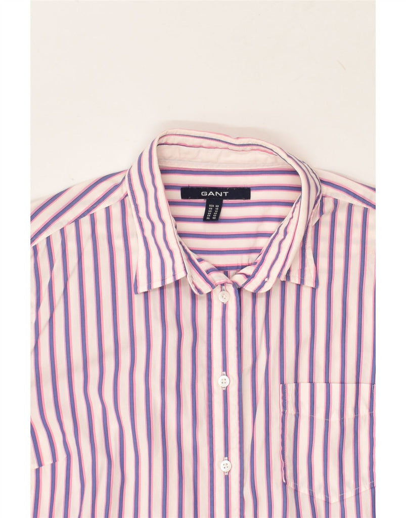 GANT Womens Shirt UK 14 Medium  Pink Striped Cotton | Vintage Gant | Thrift | Second-Hand Gant | Used Clothing | Messina Hembry 