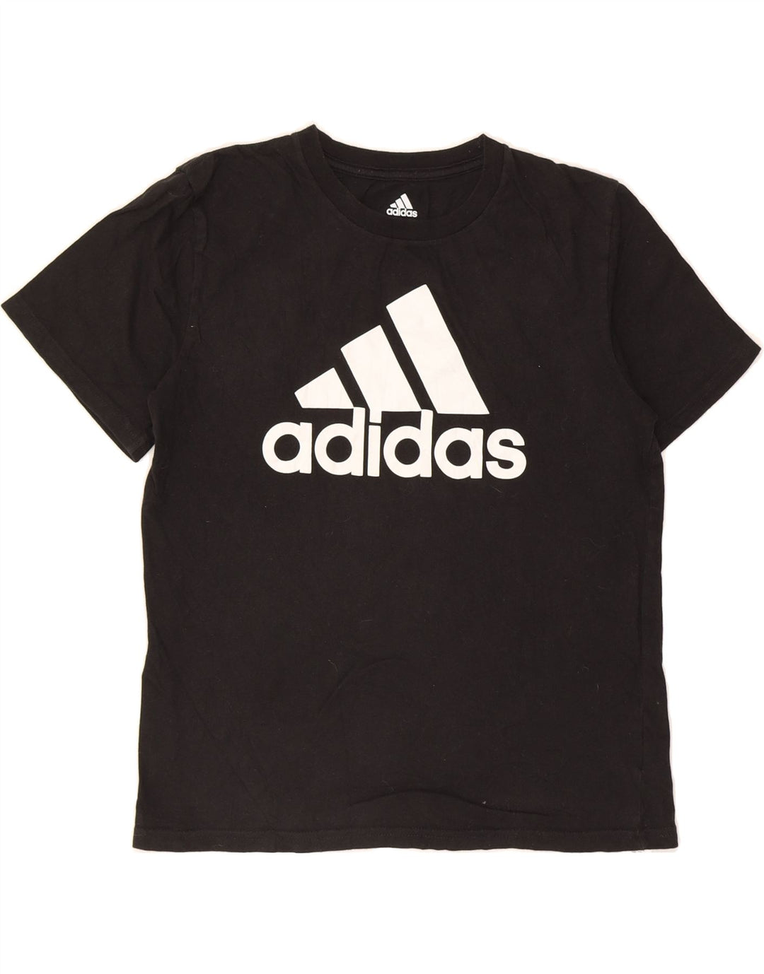 ADIDAS Boys Graphic T-Shirt Top 10-11 Years Medium Black Cotton Vintage Adidas and Second-Hand Adidas from Messina Hembry 
