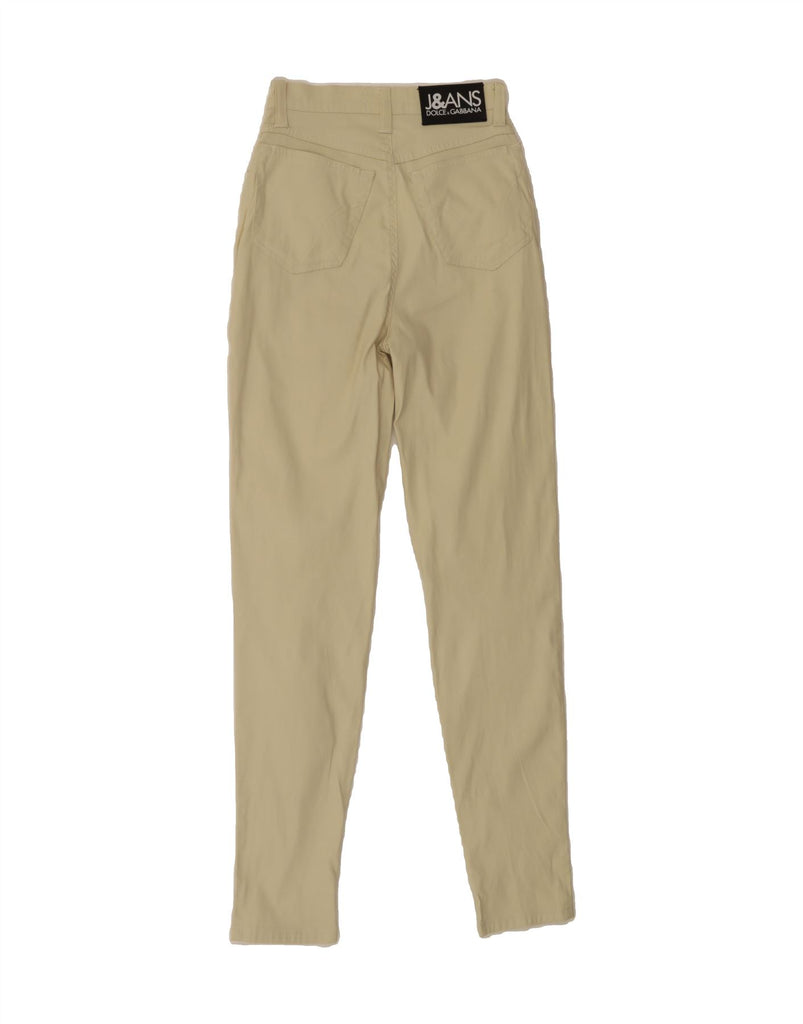 DOLCE & GABBANA Womens Skinny Casual Trousers W26 L29  Beige Nylon Vintage Dolce & Gabbana and Second-Hand Dolce & Gabbana from Messina Hembry 