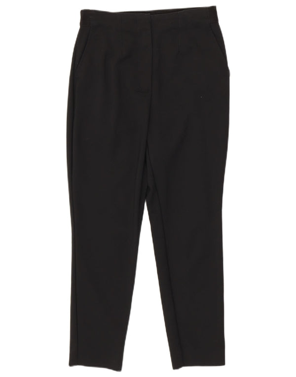 Marks & Spencer Womens Slim Cropped Trousers UK 8 Small W28 L25 Black