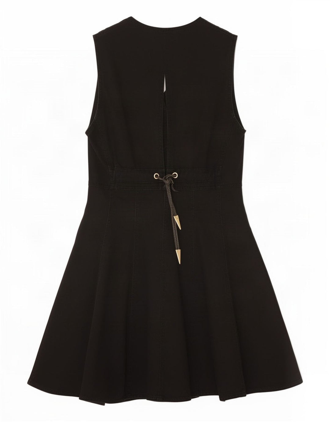 Roccobarocco Womens Sleeveless Denim Dress IT 44 Medium Black Cotton
