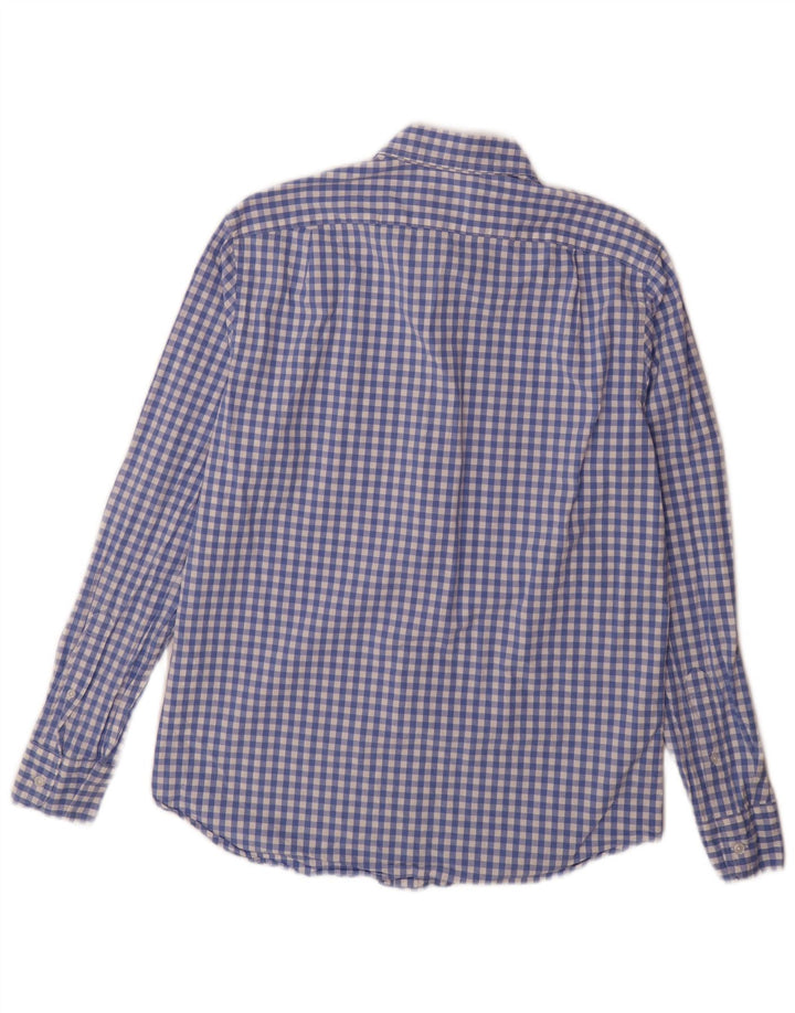 J. CREW Mens Classic Fit Shirt Medium Blue Gingham Cotton