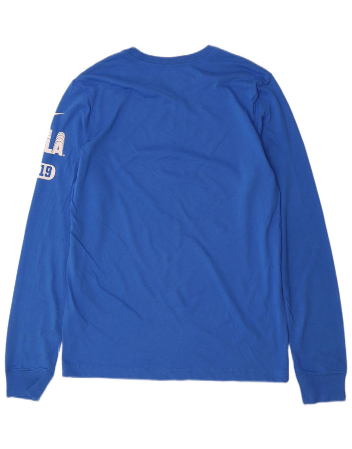 Nike Mens Graphic Top Long Sleeve Medium Blue Cotton