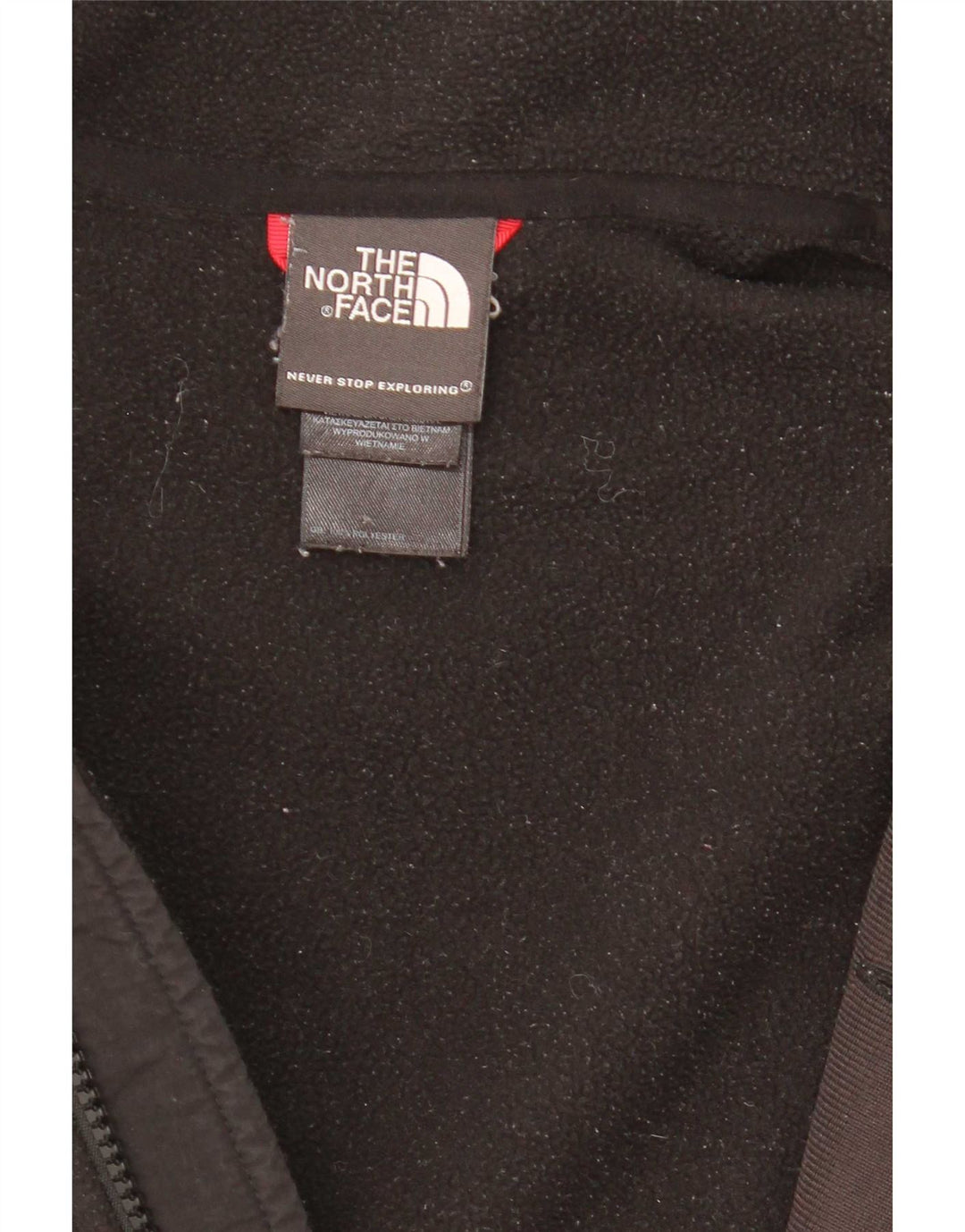 The North Face Mens Graphic Liner Fleece Jacket UK 40 Large Black Polyester