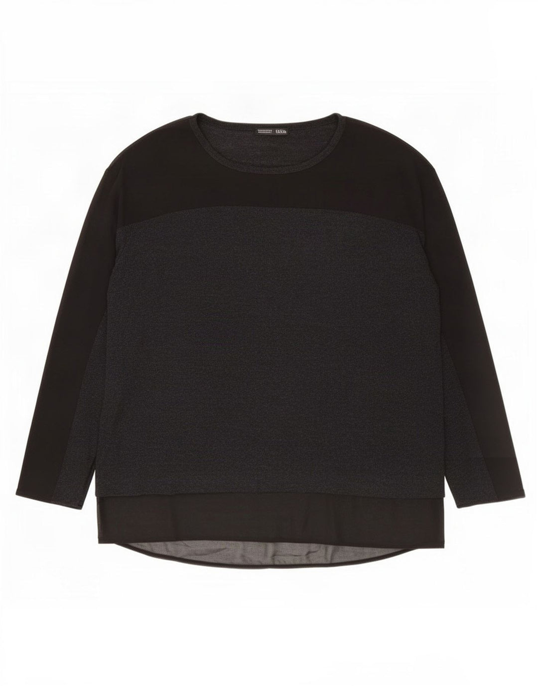 Zara Womens Oversized Top Long Sleeve UK 14 Medium Black Viscose