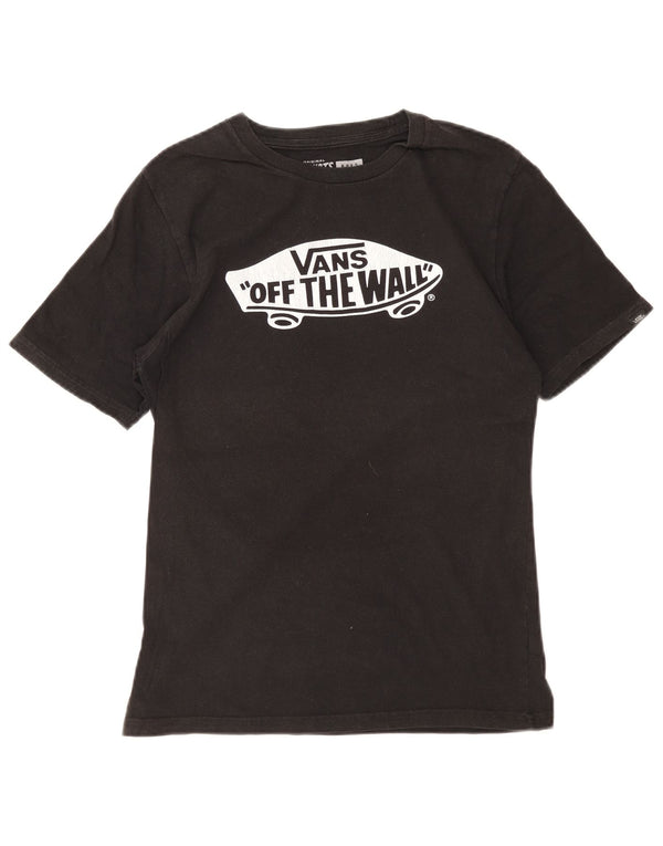 Vans Boys Graphic T-Shirt Top 12-13 Years Large Black Cotton