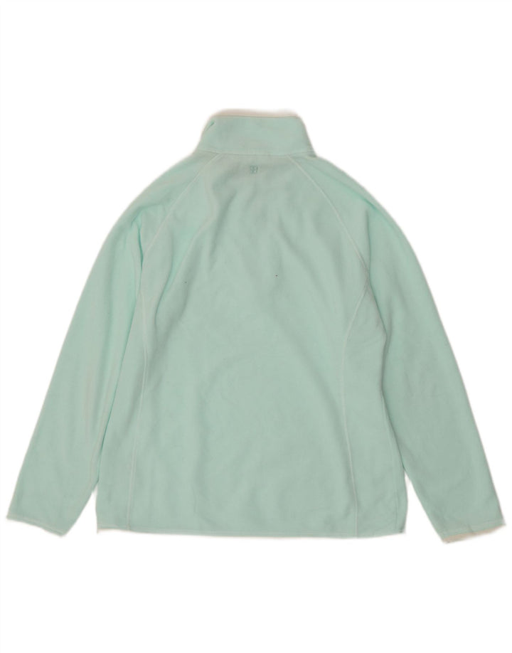 MOUNTAIN WAREHOUSE Womens Zip Neck Fleece Jumper UK 14 Large Turquoise