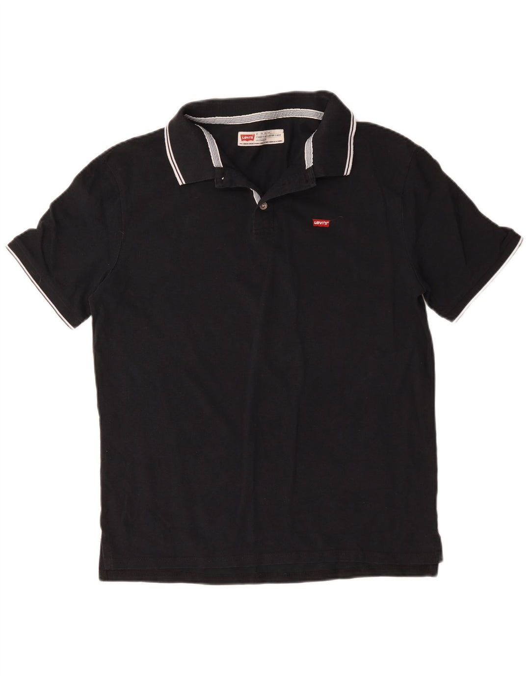 Levi's Mens Polo Shirt XL Black Cotton