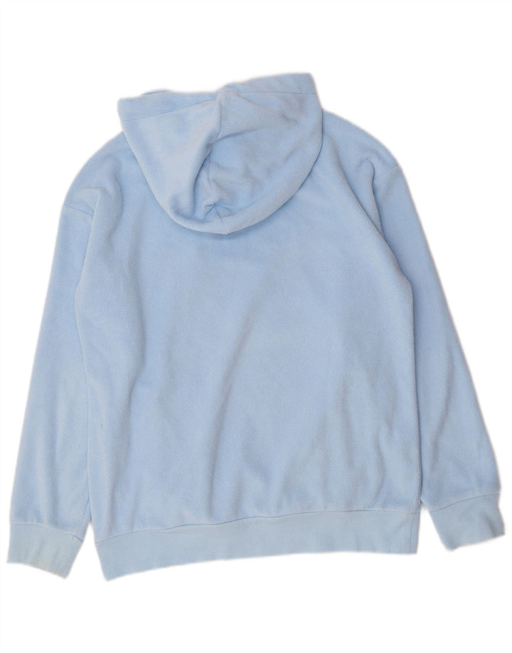 Champion Mens Fleece Graphic Hoodie Jumper Small Blue Polyester
