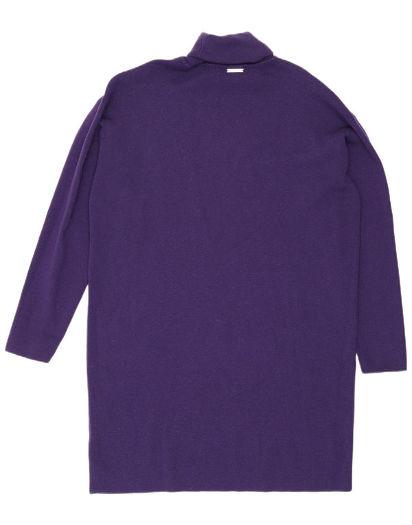 Michael Kors Womens Relaxed Fit Long Sleeve Jumper Dress UK 16 Large Purple