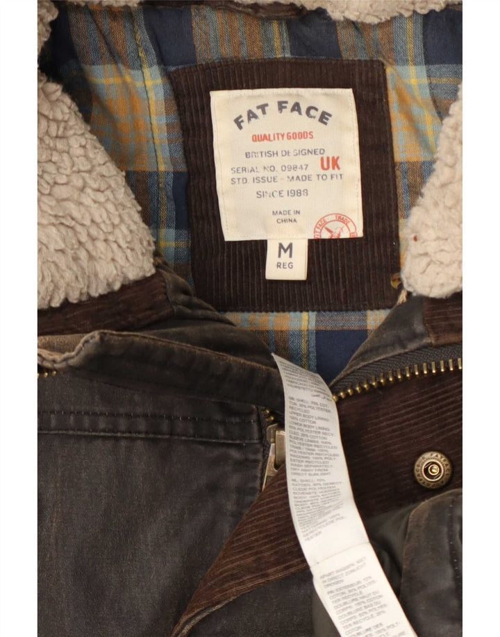 Fat Face Mens Waxed Cotton Jacket UK 38 Medium Brown