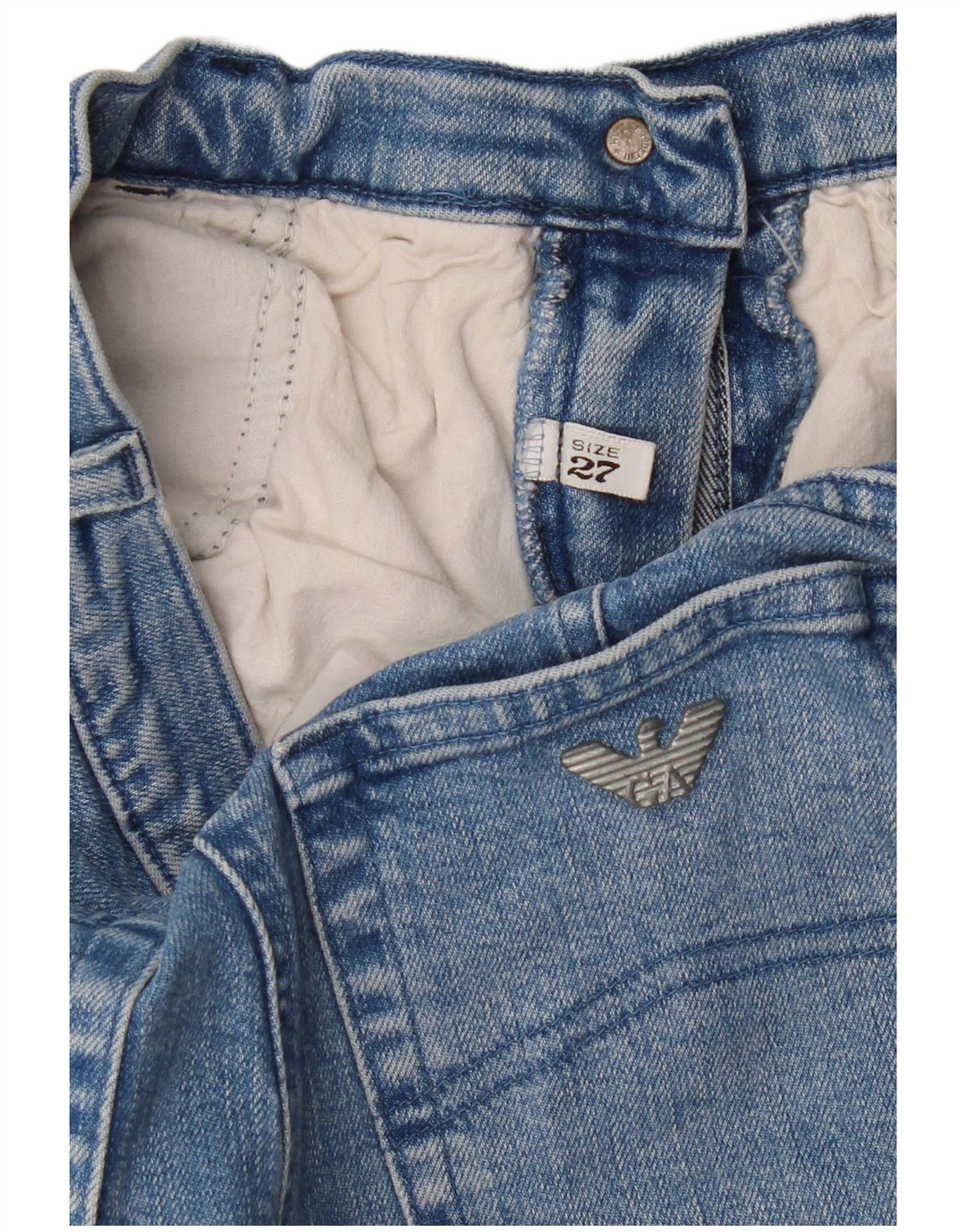 Armani Womens Straight Jeans W27 L27 Blue