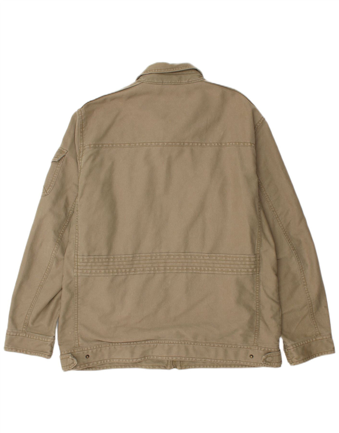 MANTARAY Mens Utility Jacket UK 40 Large Beige Cotton