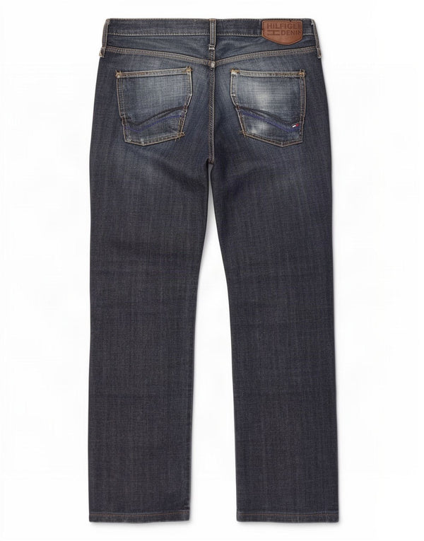 Tommy Hilfiger Mens Straight Jeans W33 L34 Navy Blue Cotton