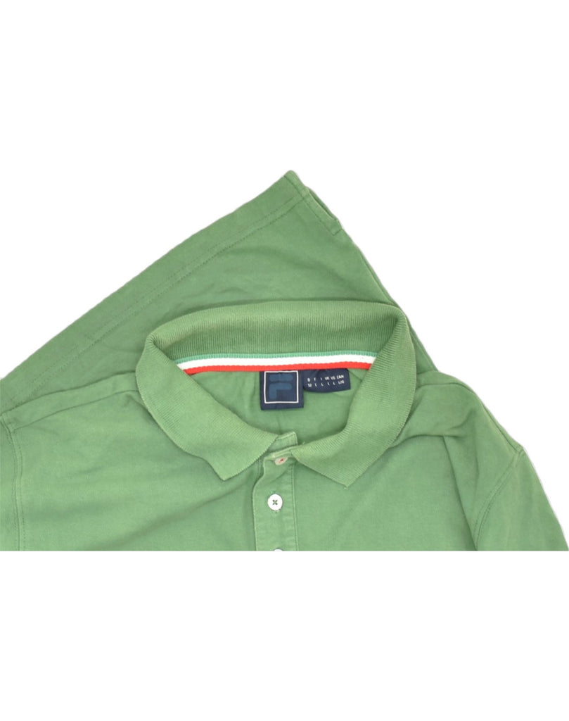 FILA Mens Polo Shirt Large Green Cotton | Vintage | Thrift | Second-Hand | Used Clothing | Messina Hembry 