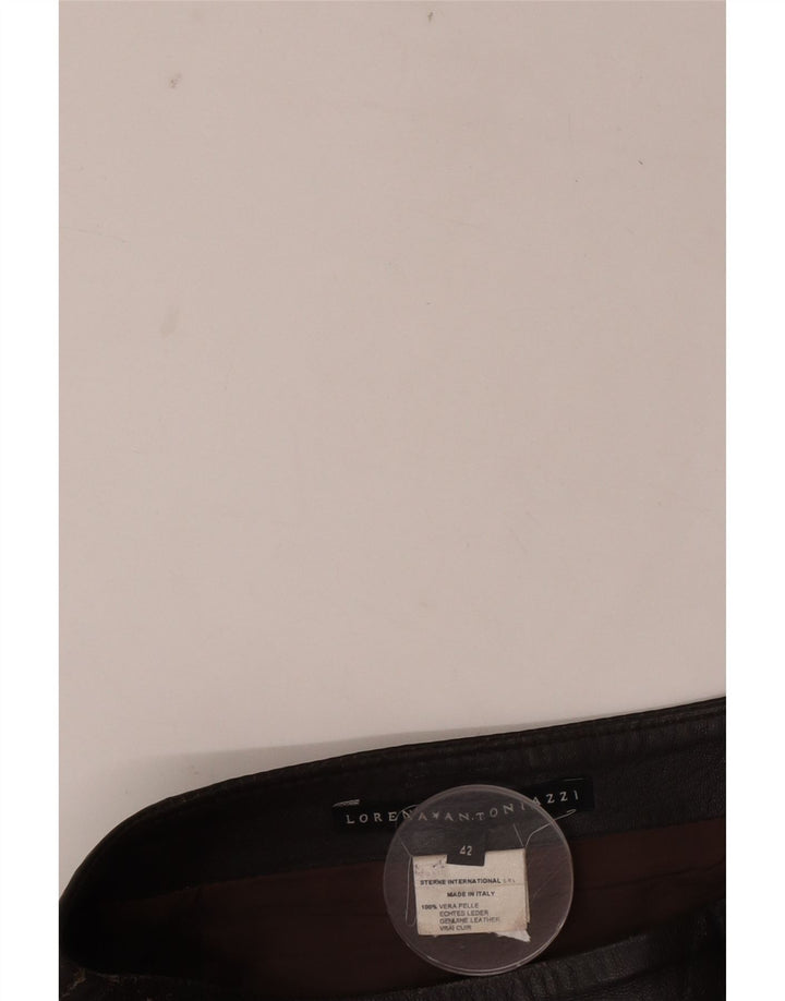 Lorena Antoniazzi Womens Leather Skirt IT 42 Medium W26 Brown Leather