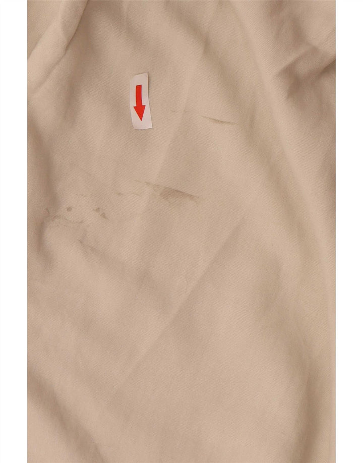 Nautica Mens Shirt Medium Beige Rayon