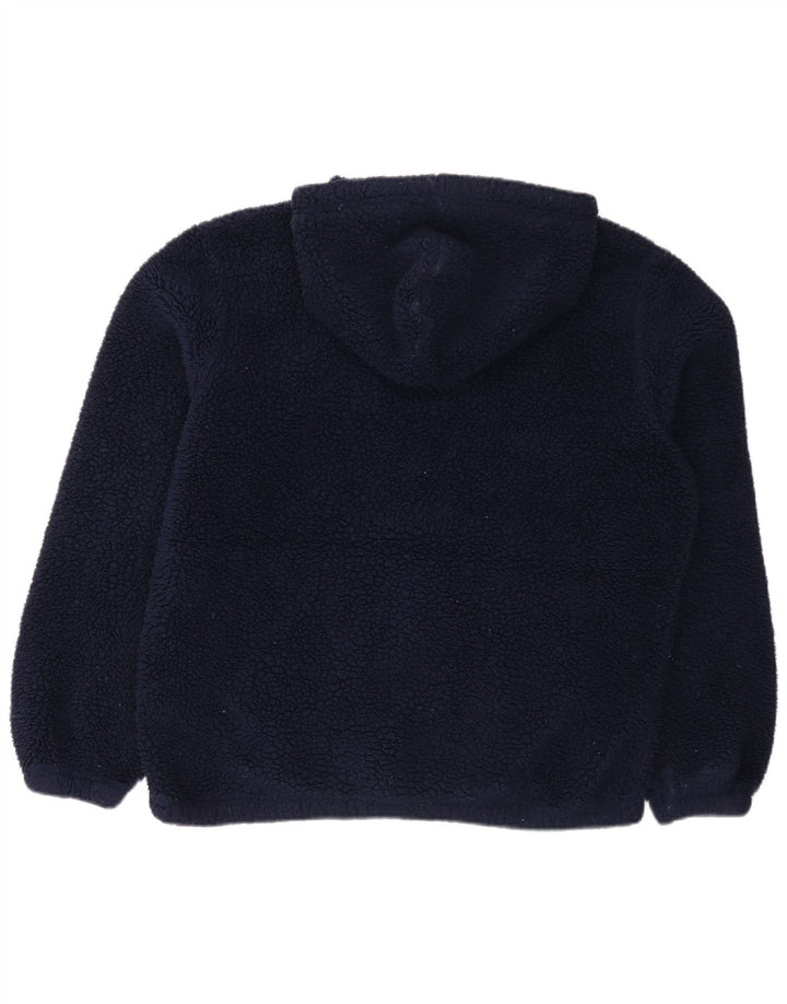 Fila Mens Graphic Hooded Fleece Jumper XL Navy Blue Polyester
