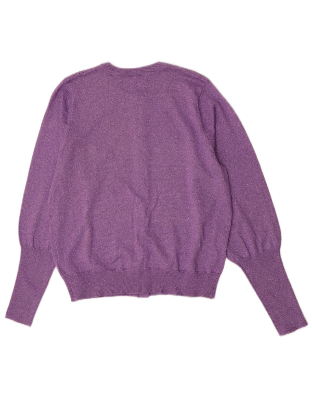 Marks & Spencer Womens Cardigan Sweater UK 12 Medium Purple Viscose