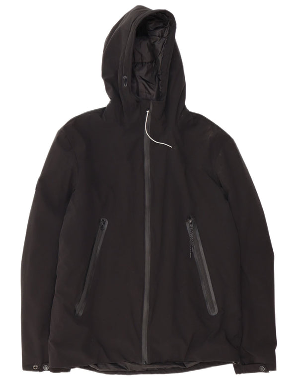 Superdry Mens Hooded Windbreaker Jacket UK 38 Medium Black Polyester